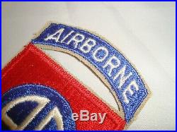 WWII US Army 82nd Airborne Division Patch withattached tab NO GLOW