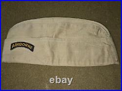 WWII US Army 82nd Airborne Garrison Cap with Patch and Rocker NAMED