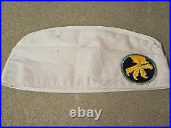 WWII US Army 82nd Airborne Garrison Cap with Patch and Rocker NAMED