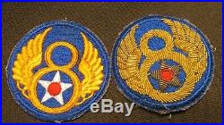 WWII US Army 8th Air Force Gemsco Embroidered Bullion Uniform Jacket Patch Pilot