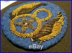 WWII US Army 8th Air Force Silk British Made Bullion Uniform Jacket Patch Pilot