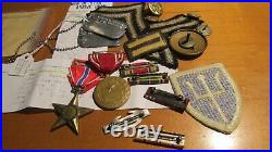WWII US Army 97th Infantry Division Dog Tags Uniform Patch Medal Ribbons CIB Pin