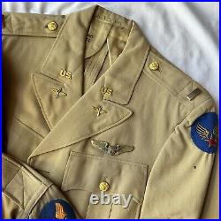 WWII US Army Air Corp Named Pilot Uniform Group 3 Sterling Wings Bullion Patches