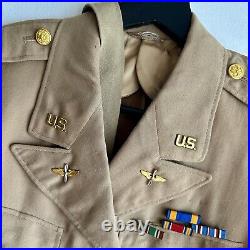 WWII US Army Air Corps 8th AAC Div Named Pilot Patched Uniform Set