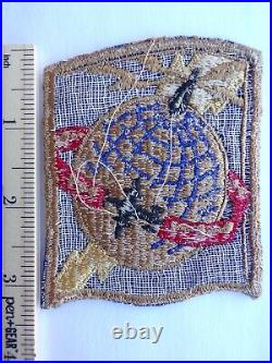 WWII US Army Air Corps Airways Communications Service Patch Felt Gold Variation