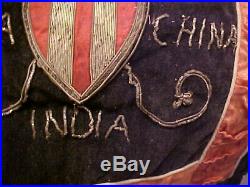 WWII US Army Air Corps CBI China Burma India BULLION Patch on Souvenir Pillow