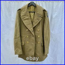 WWII US Army Air Corps Jeep Coat Mackinaw Wool Peacoat Felt Patch