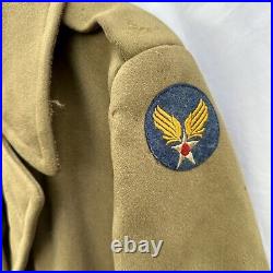 WWII US Army Air Corps Jeep Coat Mackinaw Wool Peacoat Felt Patch