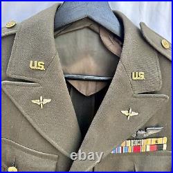WWII US Army Air Corps Named Officer Uniform Bullion 10th AAC CBI Patches