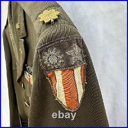 WWII US Army Air Corps Named Officer Uniform Bullion 10th AAC CBI Patches