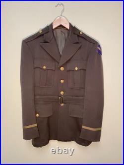 WWII US Army Air Corps Officer Jacket with Bullion Embroidered patch VERY RARE