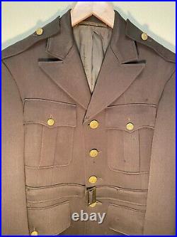WWII US Army Air Corps Officer Jacket with Bullion Embroidered patch VERY RARE