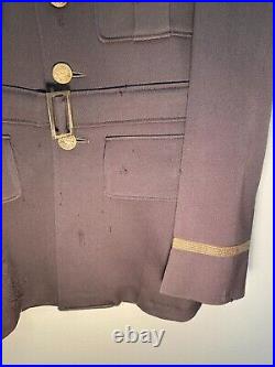 WWII US Army Air Corps Officer Jacket with Bullion Embroidered patch VERY RARE