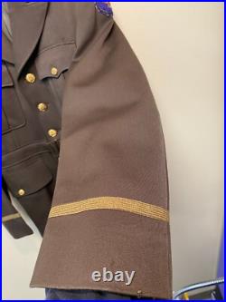 WWII US Army Air Corps Officer Jacket with Bullion Embroidered patch VERY RARE