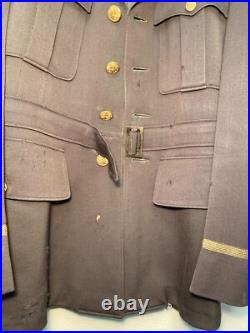 WWII US Army Air Corps Officer Jacket with Bullion Embroidered patch VERY RARE