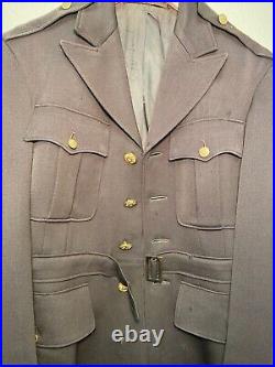 WWII US Army Air Corps Officer Jacket with Bullion Embroidered patch VERY RARE