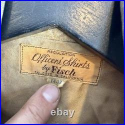 WWII US Army Air Corps Officers Shirt Patched Felt 4th AAC