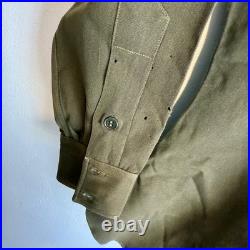 WWII US Army Air Corps Officers Shirt Patched Felt 4th AAC