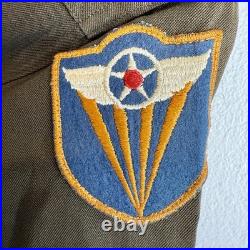 WWII US Army Air Corps Officers Shirt Patched Felt 4th AAC