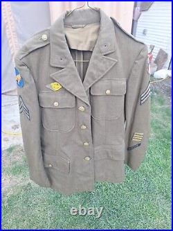 WWII US Army Air Corps Sergeant Uniform CBI Patched Pacific