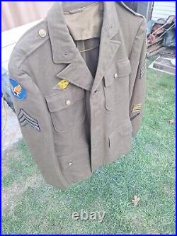 WWII US Army Air Corps Sergeant Uniform CBI Patched Pacific