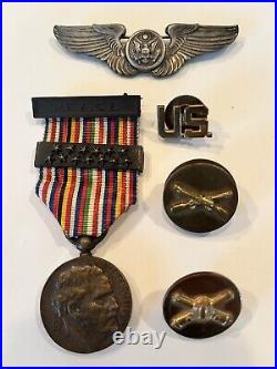 WWII US Army Aircore Uniform Metals & Insigna