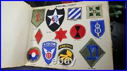 WWII US Army Embroided Insignia Album Patches Paratrooper 1st SSF