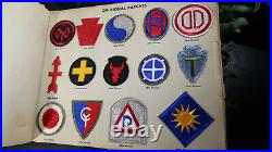 WWII US Army Embroided Insignia Album Patches Paratrooper 1st SSF