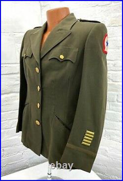 WWII US Army Female Officers Patched Dress Jacket North Africa/1st Armored