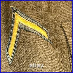 WWII US Army Forces Cut Down Ike Jacket 7th Army Enlisted Class A Patch True Vtg