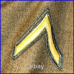 WWII US Army Forces Cut Down Ike Jacket 7th Army Enlisted Class A Patch True Vtg