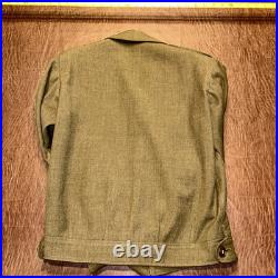 WWII US Army Forces Cut Down Ike Jacket 7th Army Enlisted Class A Patch True Vtg