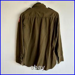 WWII US Army Forward Officer Shirt Patched Middle East Command