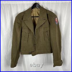 WWII US Army Ike Jacket 1945 Patched ETO