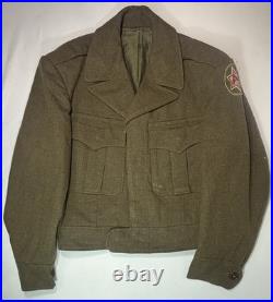 WWII US Army Ike Jacket 6th Army Patch Wool Field Jacket WWII Era