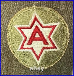 WWII US Army Ike Jacket 6th Army Patch Wool Field Jacket WWII Era