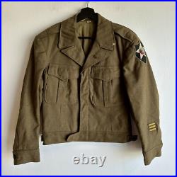 WWII US Army Ike Jacket English Made 2nd Infantry Division Patch