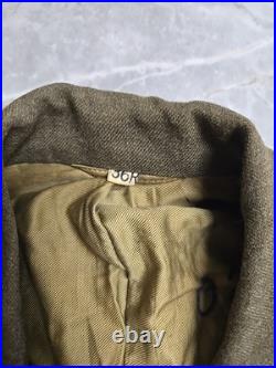 WWII US Army Ike Jacket English Made 2nd Infantry Division Patch 36R Thiele 0216