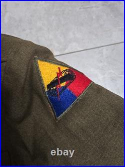 WWII US Army Ike Jacket English Made 2nd Infantry Division Patch 36R Thiele 0216