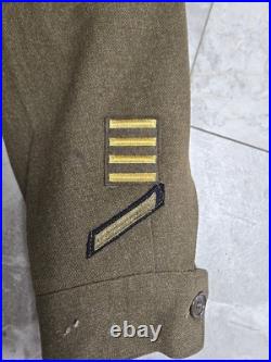 WWII US Army Ike Jacket English Made 2nd Infantry Division Patch 36R Thiele 0216