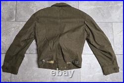 WWII US Army Ike Jacket English Made 2nd Infantry Division Patch 36R Thiele 0216