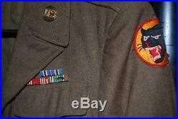 WWII US Army Ike jacket (3rd Army and Tank Destruction patches)