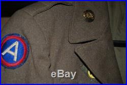 WWII US Army Ike jacket (3rd Army and Tank Destruction patches)