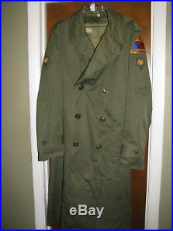 WWII US Army M9053 RARE LONG Jacket 3rd Armored Division/With Patches MED LONG