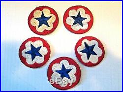 WWII US Army Military Blue Star Patch Staff Support Trial Defense
