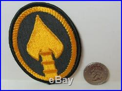 WWII US Army OSS Spear Yellow Oval FE, Pocket Patch