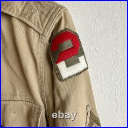 WWII US Army Officer Shirt Patched 17th Airborne Division NCO MSG