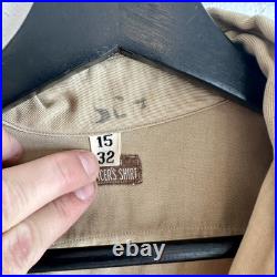 WWII US Army Officer Shirt Patched 17th Airborne Division NCO MSG