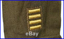 WWII US Army Original Ike Eisenhower Mens Jacket with Patches and Bars Size 44R