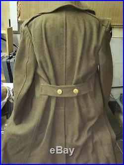 WWII US Army Overcoat with 12th Army Group and SHAEF Patches